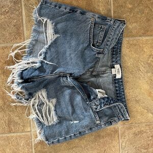 Forever 21 Blue Distressed Jean Shorts